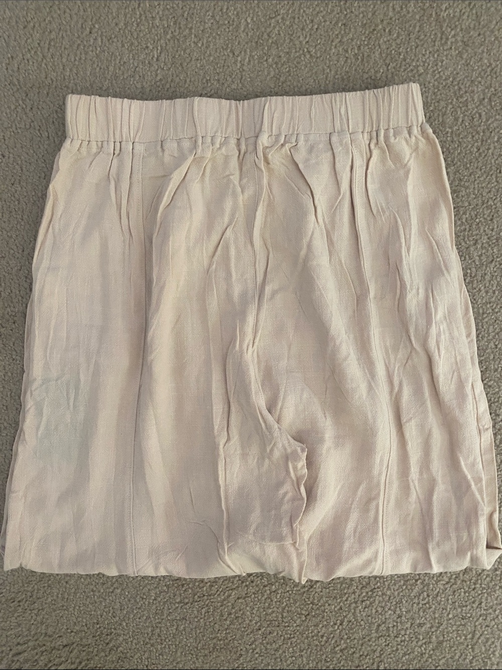 MEDIUM. HALARA MIDRISE LINEN WIDE LEG CASUAL PANTS - Picture 8 of 9